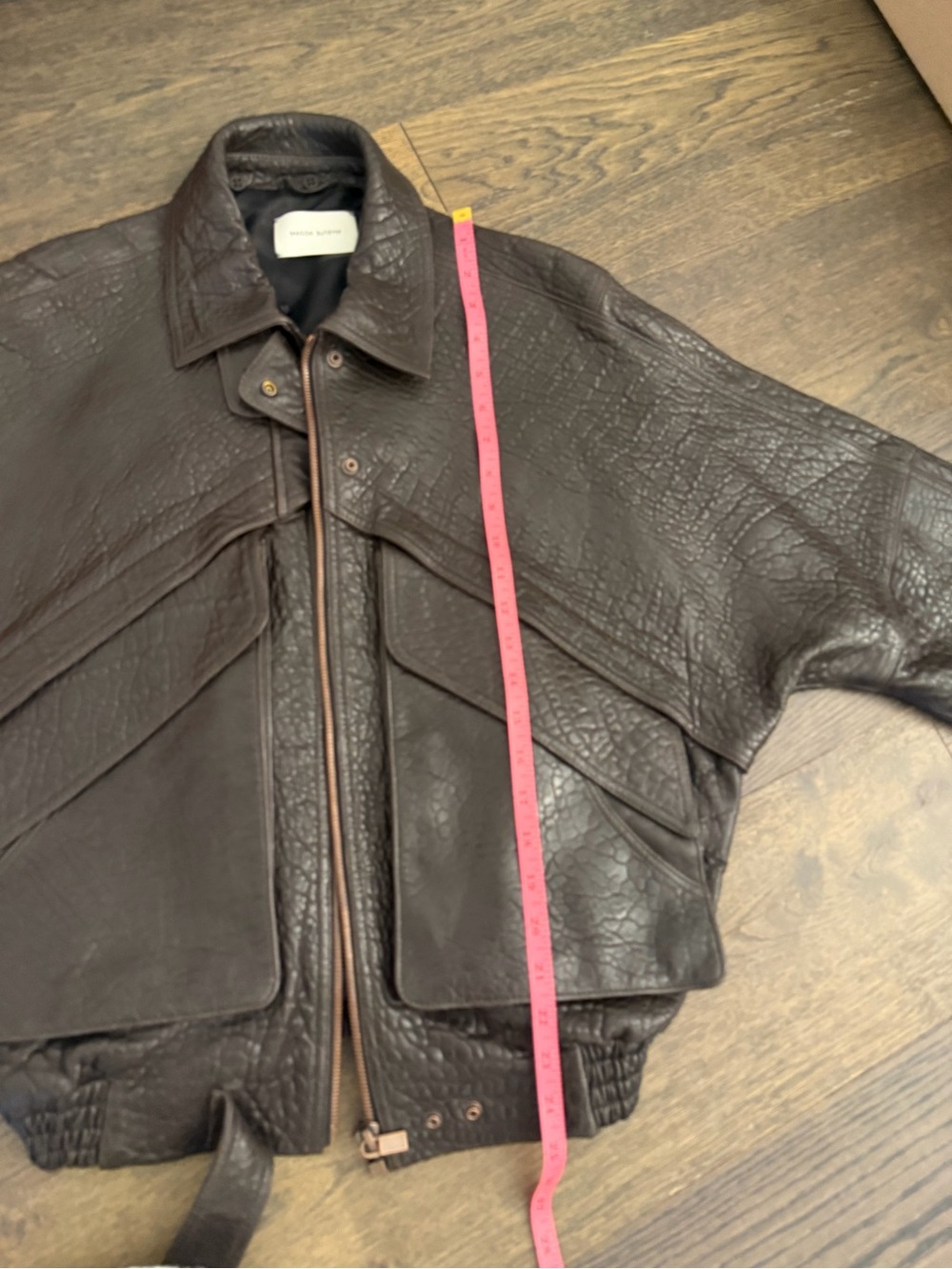 Magda Butrym chocolate brown leather jacket 36 - Picture 6 of 12